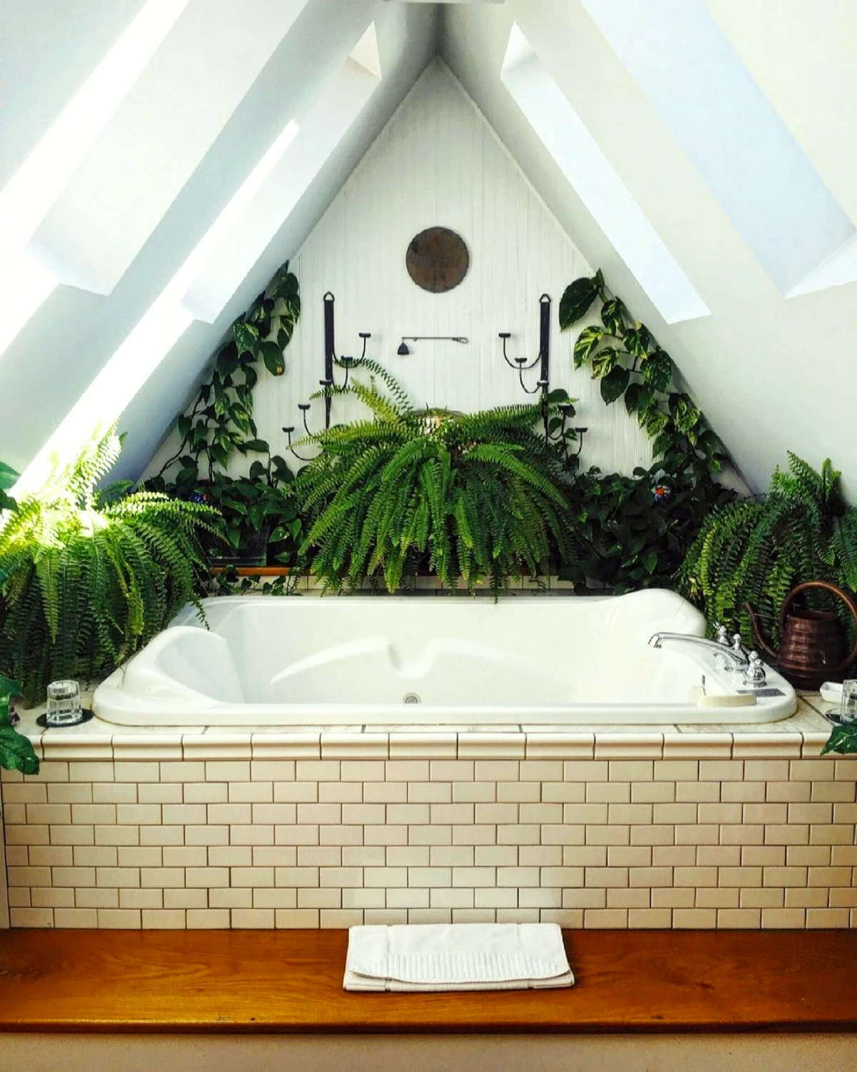 idee de deco salle de bain plante d interieur vertes
