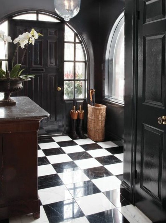jolie-porte-d-entrée-design-porte-zilten-en-bois-noir-comment-bien-amenager-l-entree-porte-d-entréе-design