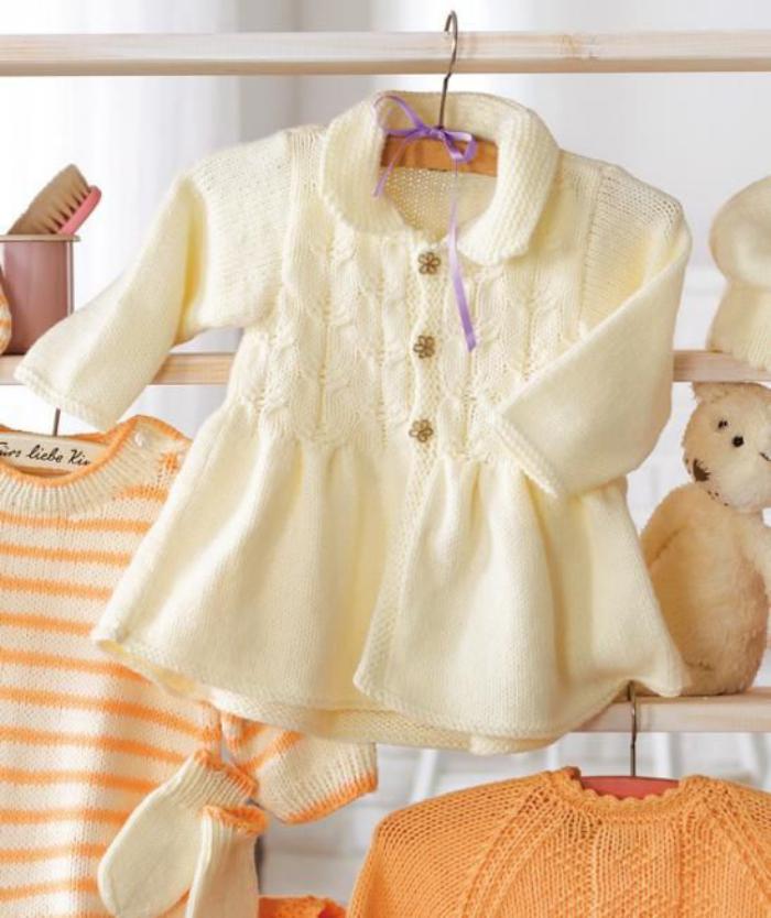 manteau-bébé-fille-manteau-bébé-tricoté