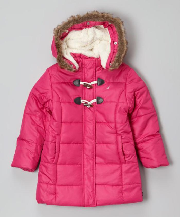 manteau-bébé-fille-manteau-rose-d'hiver
