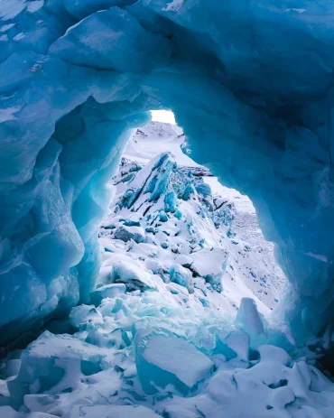 paysage d hiver avec de la glace