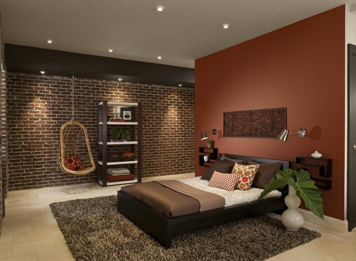 Vue-de-la-meilleure-chambre-couleur-tendance-pour-chambre-à-coucher-brune