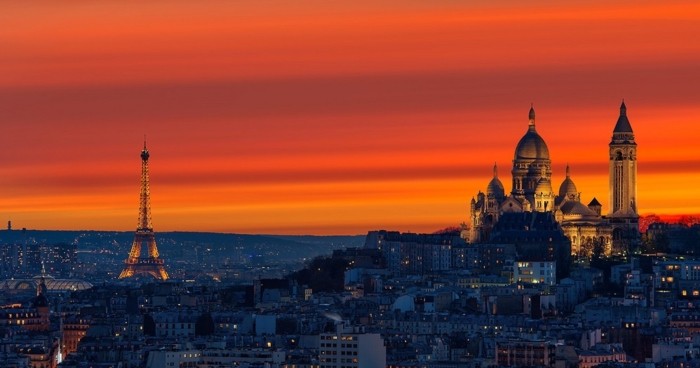 au-coucher-du-soleil-appartement-toit-terrasse-paris-beauté-de-la-ville-de-Paris-beau