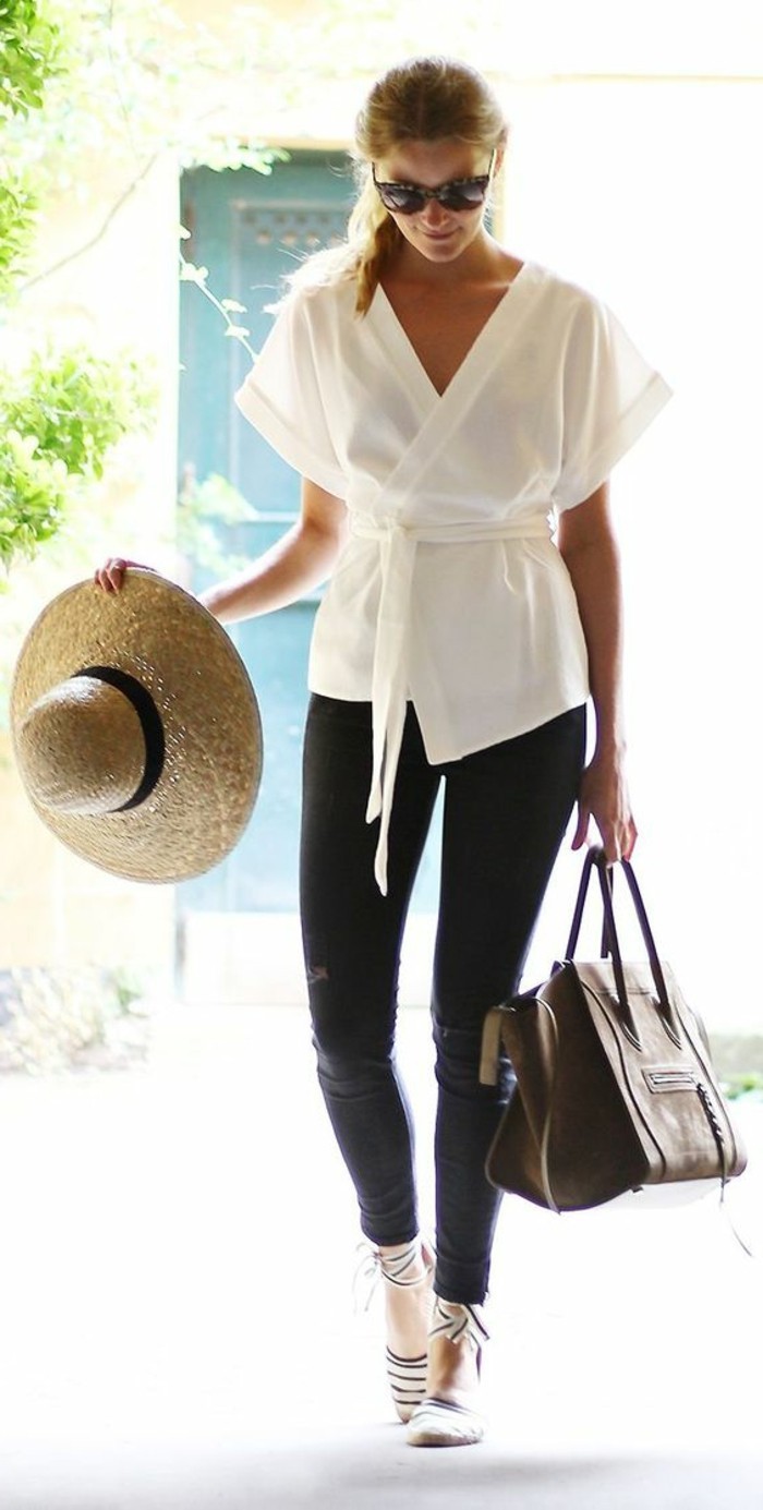 cool-tenue-veste-kimono-femme-le-chic-boho-vêtement-mode-blanc-chemise