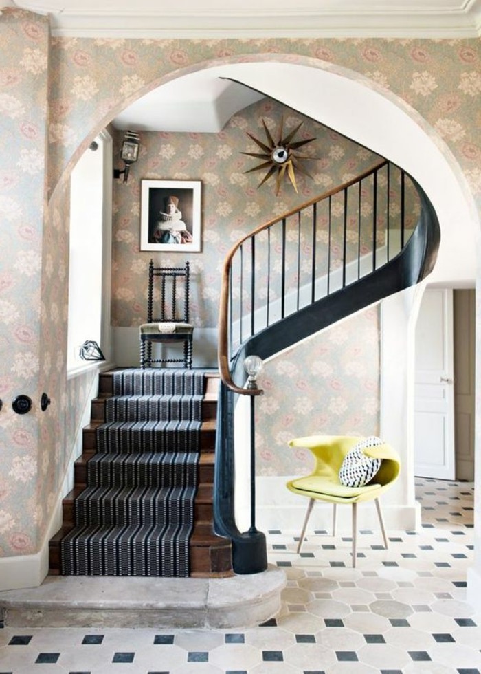 idee-retro-chic-couloir-escalier-d-interieur-moderne-maison-moderne-interieur-chic