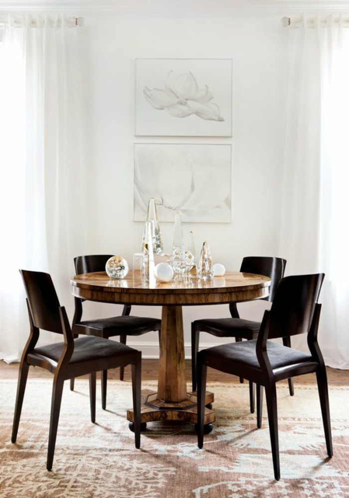 ikea-table-ronde-design-en-bois-jolie-salle-à-manger-contemporaine