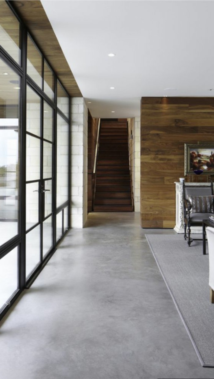 interieur-chic-béton-décoratif-gris-plan-de-travail-beton-cire-de-couleur-gris-interieur