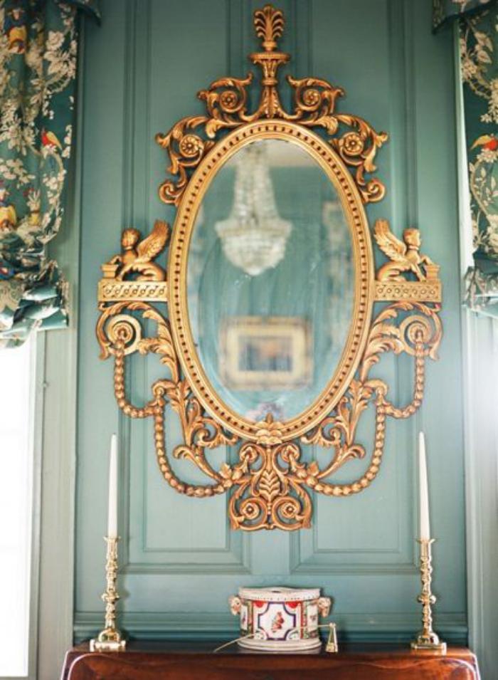 miroir-doré-victorien-objet-déco-vintage-magnifique
