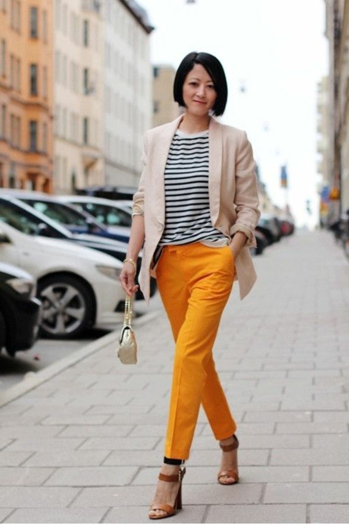pantalon-stretch-pantalon-pince-femme-jaune-pour-les-femmes-modernes-veste-mode