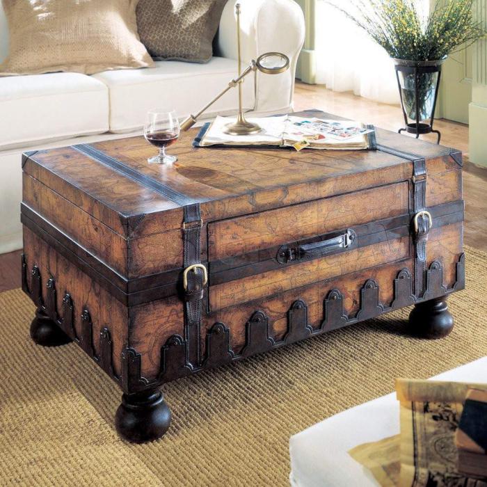 table basse style coffre