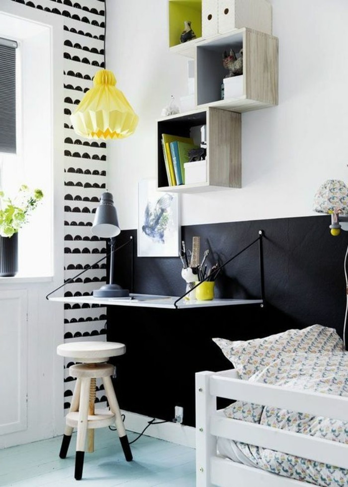 0-jolie-chambre-adulte-murs-en-blanc-et-noir-peindre-une-pièce-en-deux-couleurs