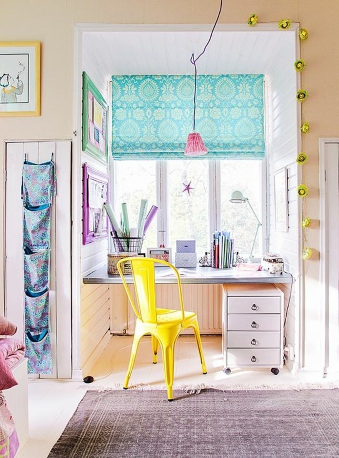 chambre-d-enfant-bine-meubler-idee-couleur-chambre-peindre-une-pièce-en-deux-couleurs
