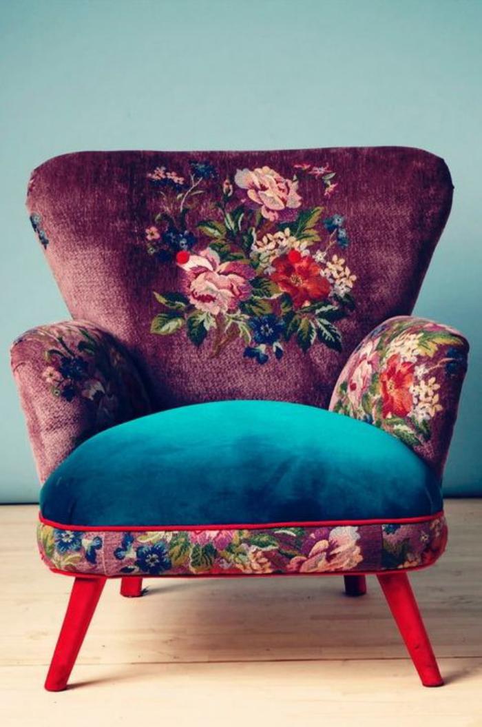 fauteuil-patchwork-jolie-pièce-art-fauteuil-vintage