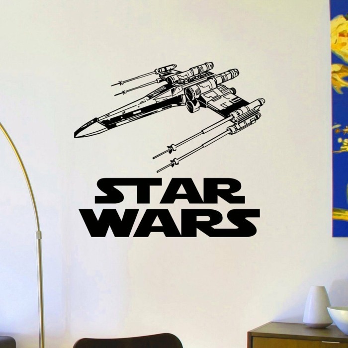 inspiration-sticker-mural-deco-chambre-star-wars-intérieur-cool-design-star-wars-thème