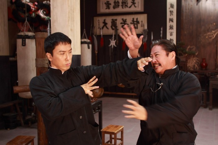 Hung Chun-nam (Sammo Hung) and Ip Man (Donnie Yen) face off in IP MAN 2: LEGEND OF THE GRANDMASTER