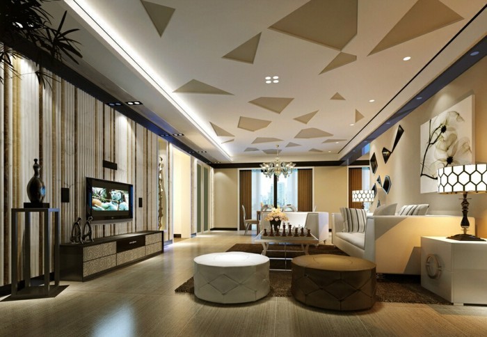 Decoration-plafond-losanges-beiges-ambiance-pop-resized