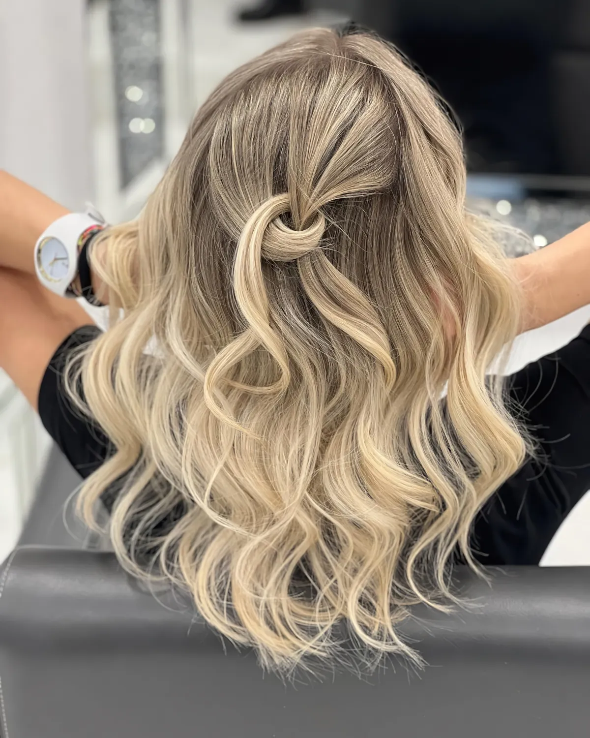 balayage ton sur ton meches blond polaire et miel