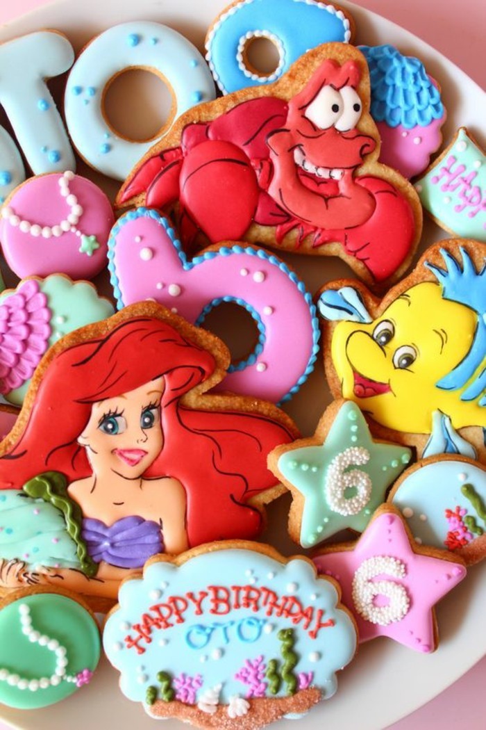 belle-princesse-ariel-disney-dessin-animé-cookies