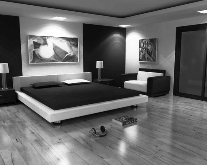 chambre-noire-et-blanche-décoration-chambre-adulte-deco-chambre-moderne