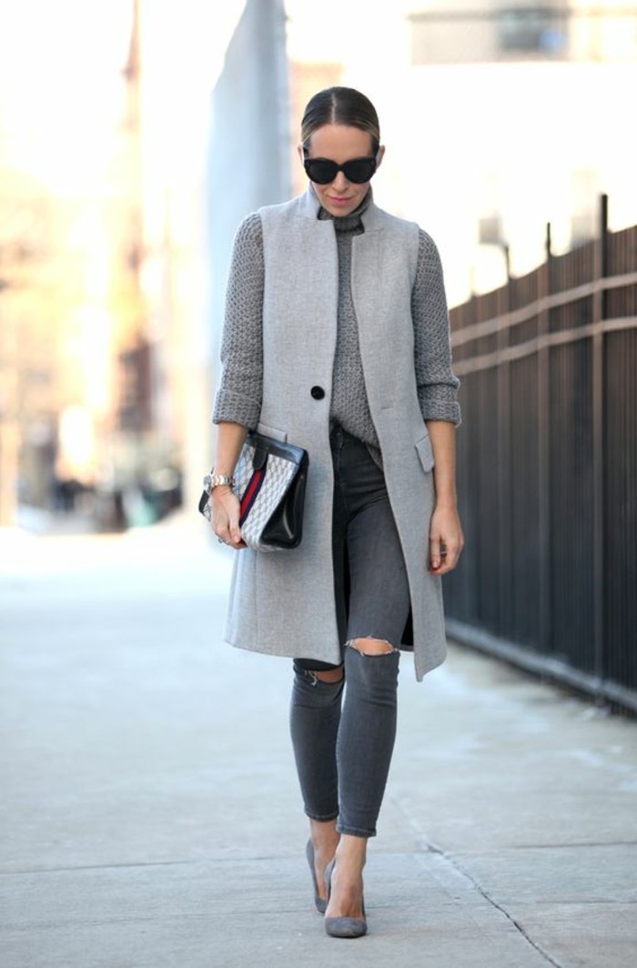 quoi-porter-quotidiennement-veste-légère-femme-style-gris
