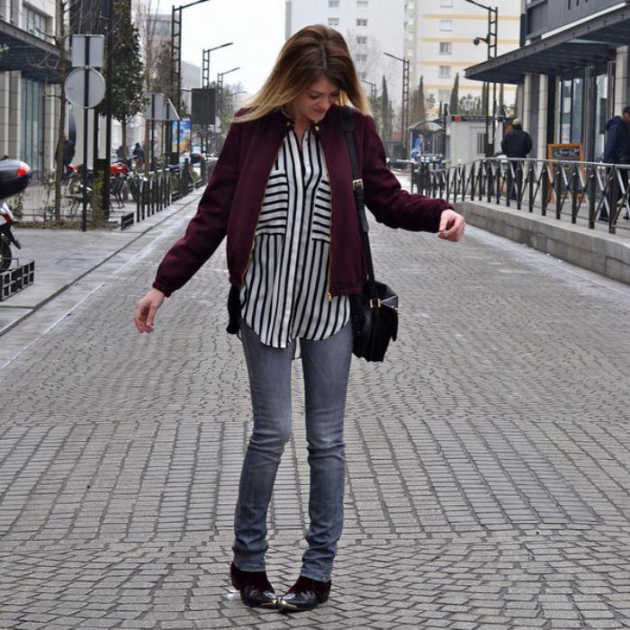 chemise-rayée-femme-skinny-jeans-streetstyle-casuel