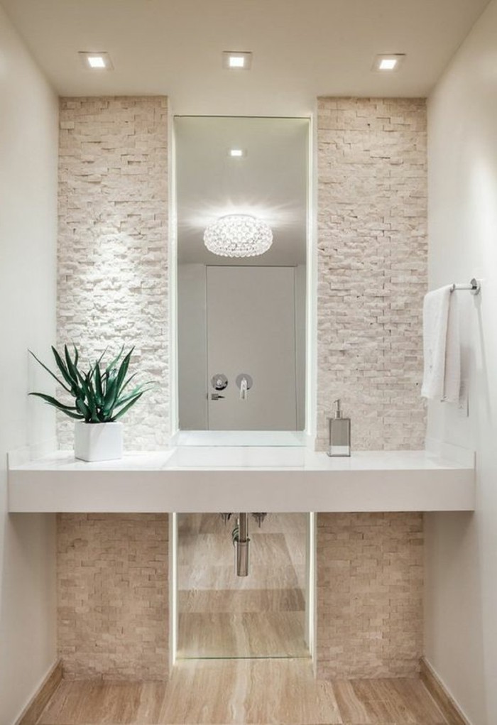 grand-miroir-salle-de-bain-sol-en-parquet-clair-mur-en-mosaque-beige-plante-d-interieur-salle-de-bain