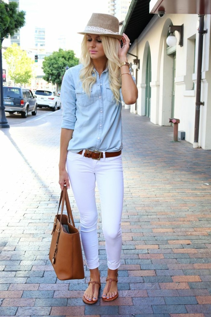le-skinny-jeans-femme-comment-porter-bleue-chemise