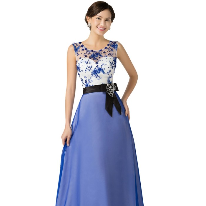 robe bleu longue soiree