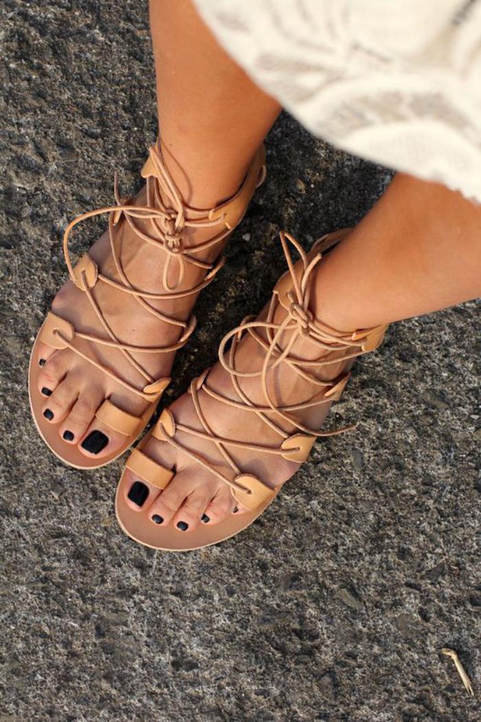sandales-montantes-sandales-décontractées-le-style-d'été