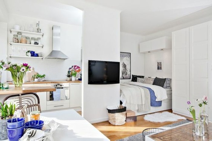 00-deco-studio-20m2-se-meubler-pas-cher-idee-petit-espace-sol-en-parquet-mur-peinture-blanche