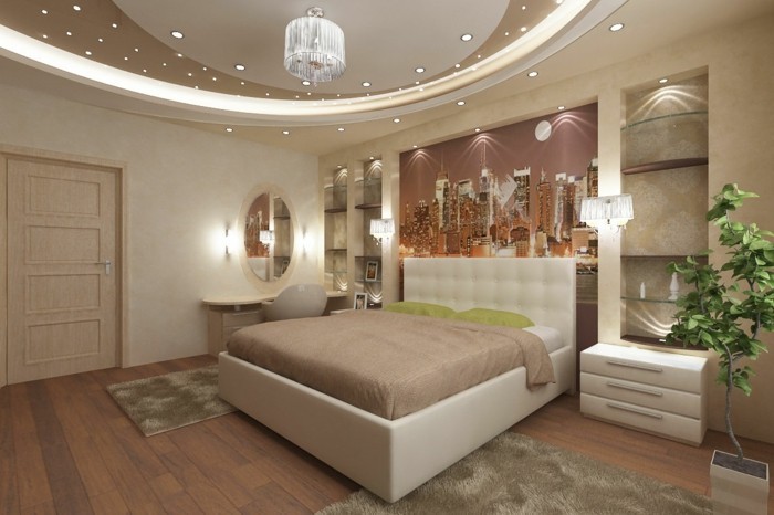 1-cool-idée-faux-plafond-contemporain-en-beige-chambre-à-coucher
