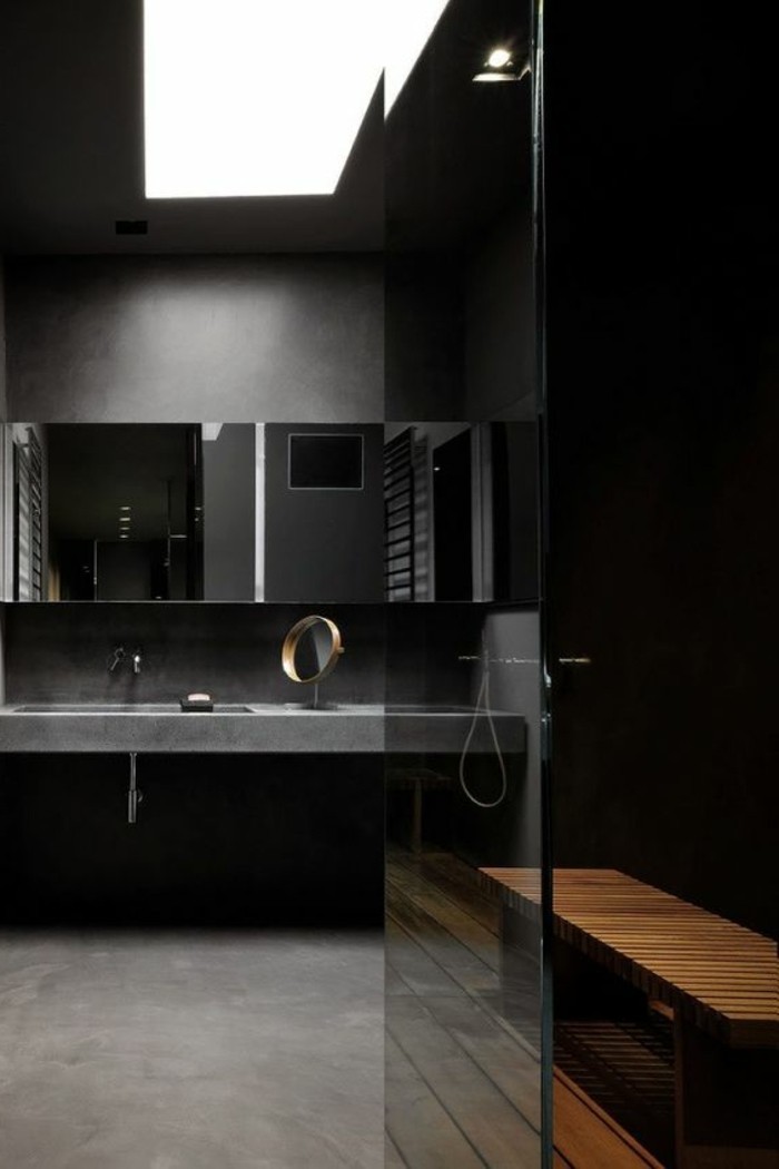 1-couleur-salle-de-bain-noire-mur-et-sol-en-beton-ciré-salle-de-bain-anthracite-foncé