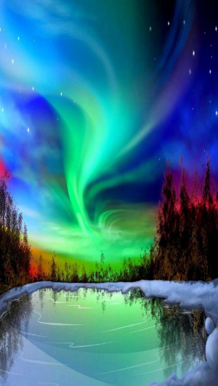aurores-boréales-spectacle-féérique-au-dessus-d'un-paysage-d'hiver