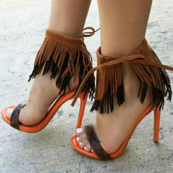 chaussures-à-franges-sandales-haut-talon-semelle-orange