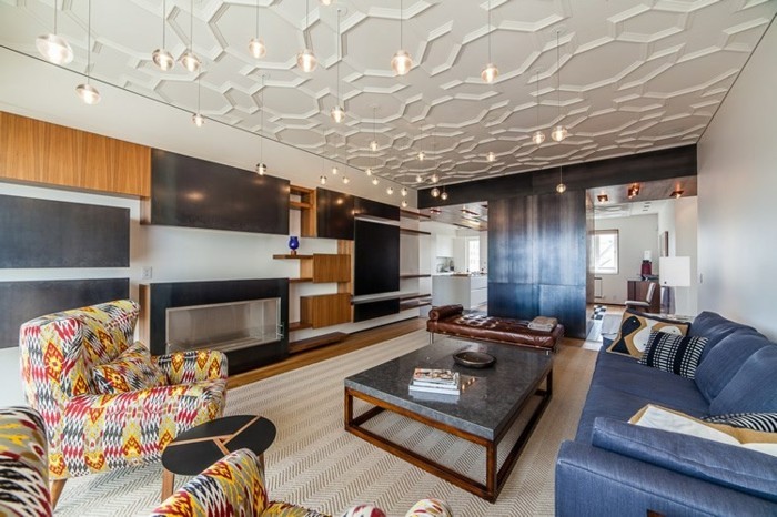 corniche-plafond-moderne-idée-design-geometrique-superbe-decoration-faux-plafond-cuisine-design