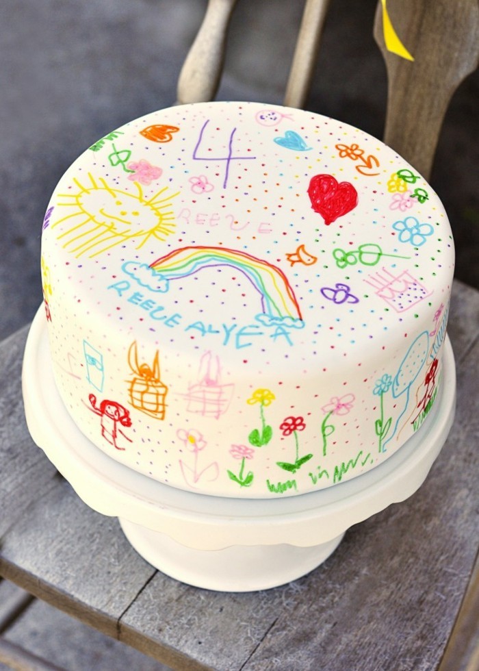 excellent-gâteau-d-anniversaire-enfants-cool-peinture