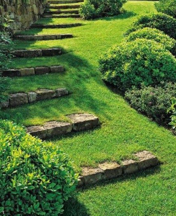 pelouse-verte-idee-jardin-gravier-allée-pelouse-verte-allee-idee-originale-pelouse-verte