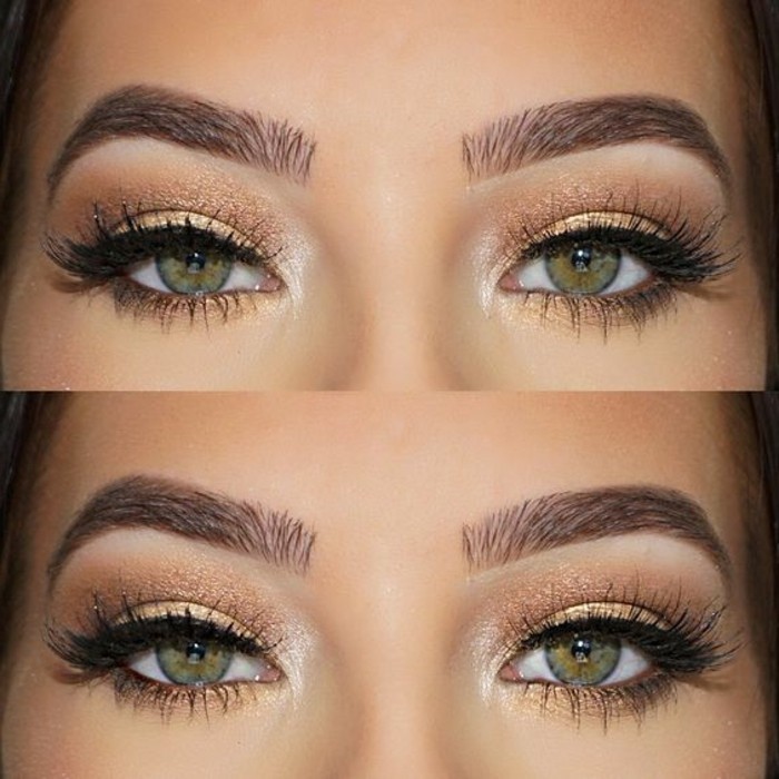 3-tuto-maquillage-yeux-verts-maquillage-yeux-de-chat-smokey-eye-en-or