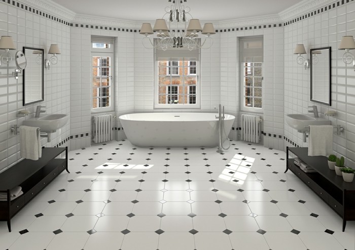 déco-salle-de-bain-spacieuse-magnifique-idée-carrelage-salle-de-bain-vintage-en-blanc-salle-de-bain-luxueuse