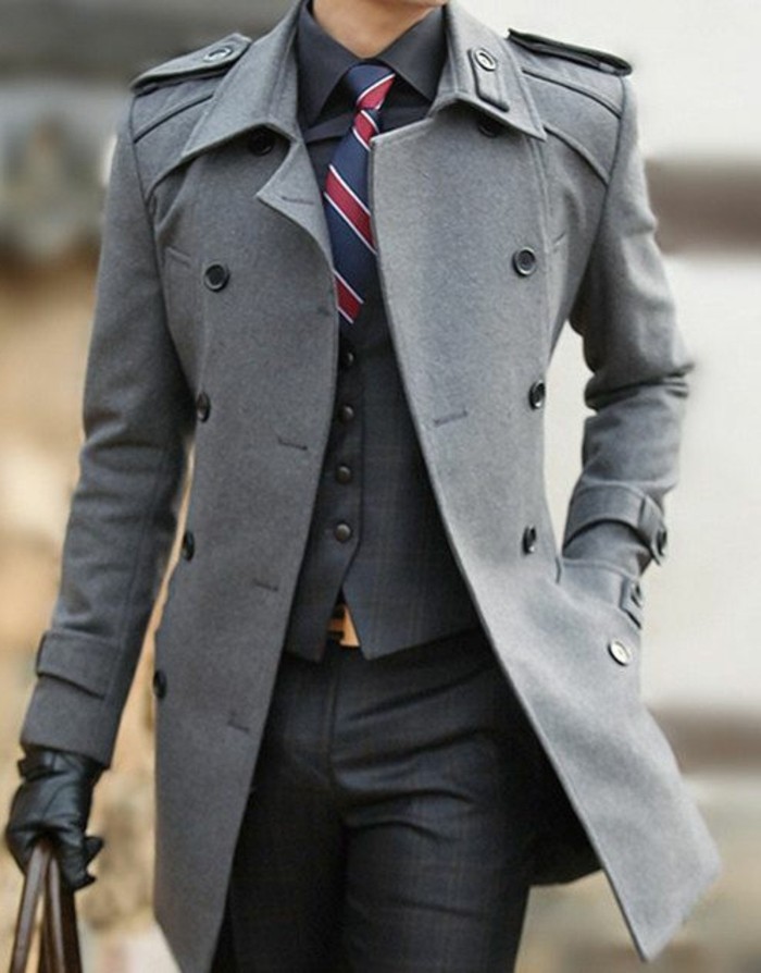 manteau avec costume homme