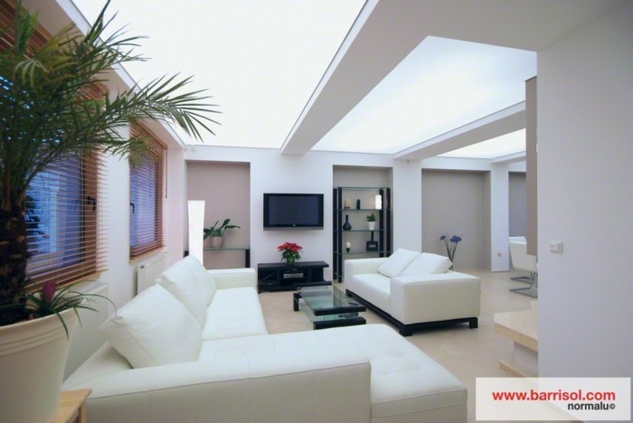 instalation-led-plafond-idees-deco-plafond-avec-luminaire-led-dalle-lumineuse-plafond