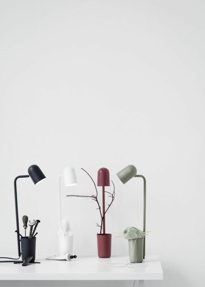 lampes-de-bureau-differentes-couleurs-rose-gris-noir-idees-deco-avec-lampe-bureau