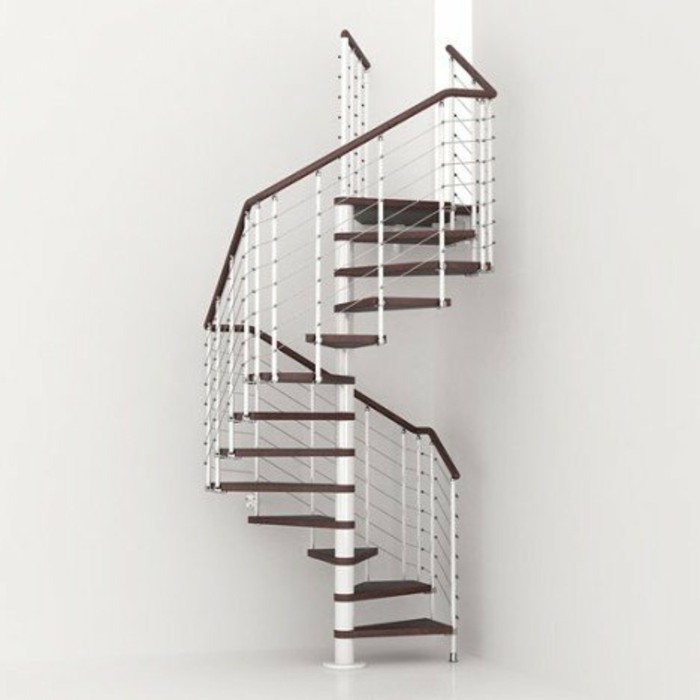 escalier-leroy-merlin-idée-esclaier-en-bois-et-métal-escalier-helicoidal