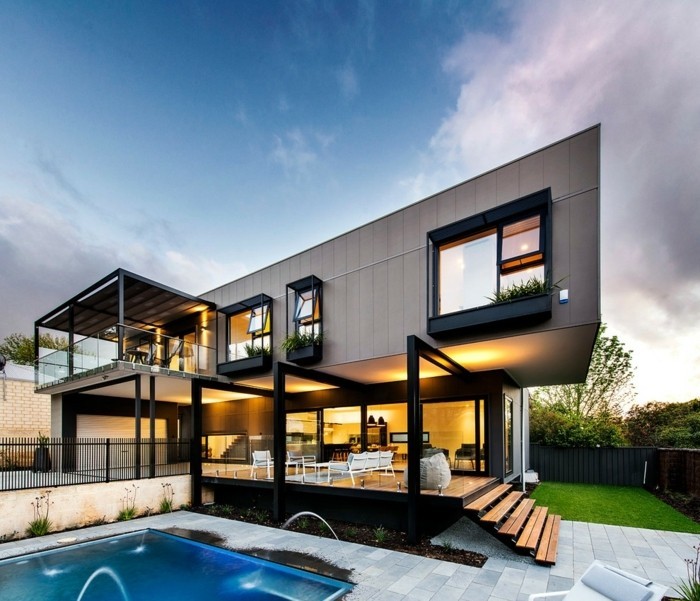 pergola-terrasse-créée-en-extension-d-une-maison-ultra-moderne-et-très-chic