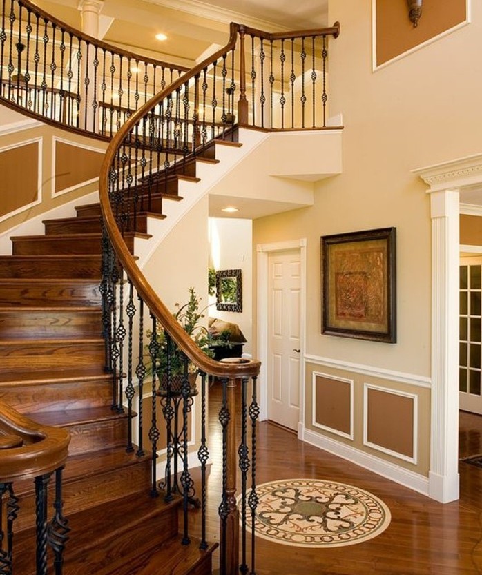 escalier-moderne-escalier-quart-tournant-en-bois-marron-escalier-sophistiqué-balustrade-design-élégant