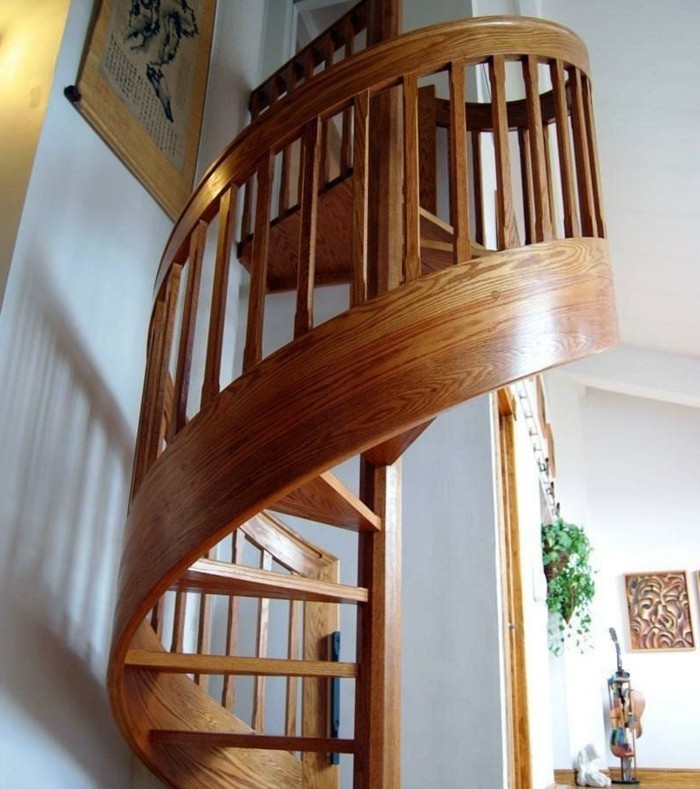 escalier-moderne-colimaçon-escalier-en-bois