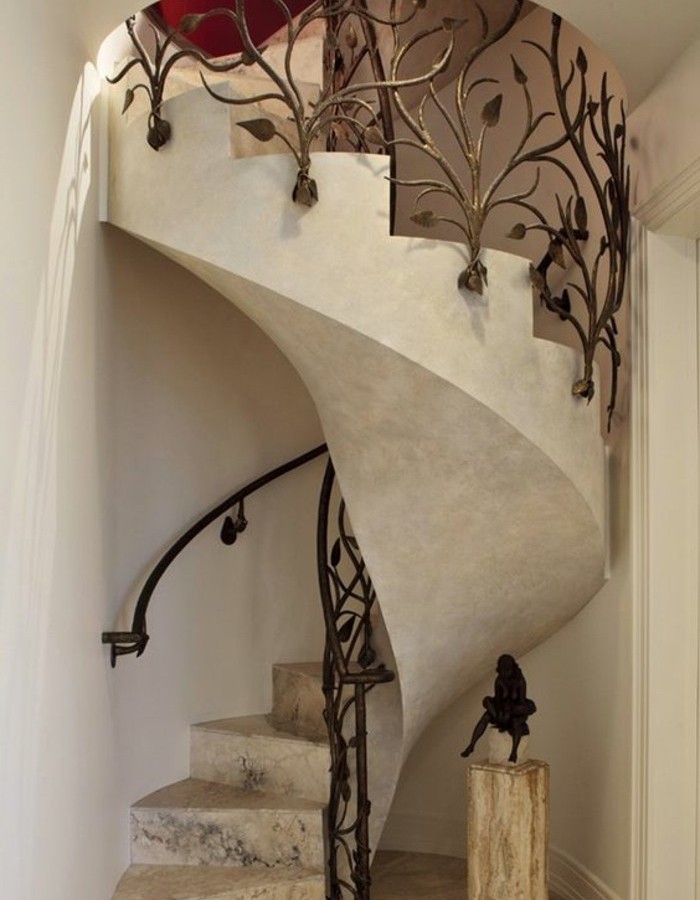 escalier-moderne-remarquable-escalier-colimaçon-en-marbre-rambarde-escalier-à-motifs-floraux