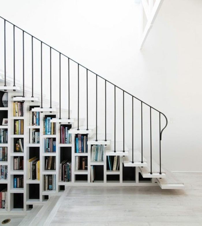 escalier-moderne-idée-géniale-escalier-avec-bibliothèque-sous-les-escaliers