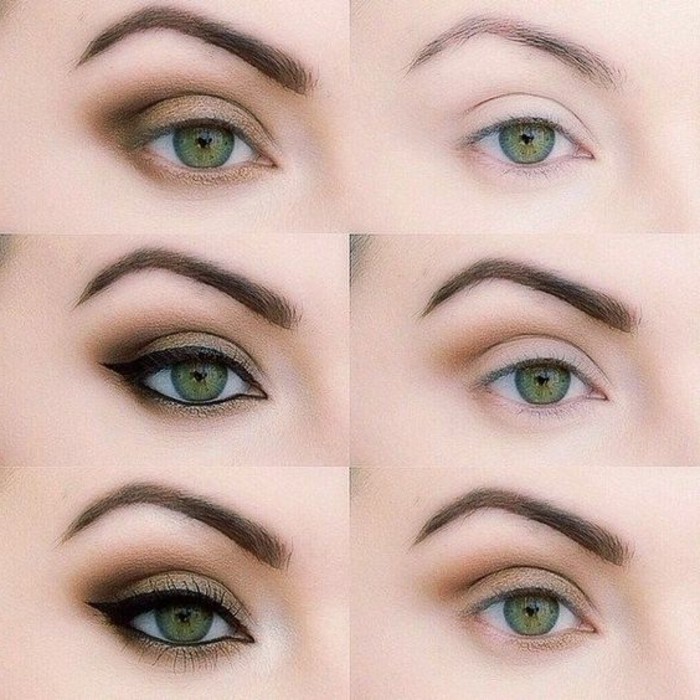 fard-a-paupiere-yeux-vert-apprendre-a-se-maquiller-les-yeux-smokey-eye-make-up