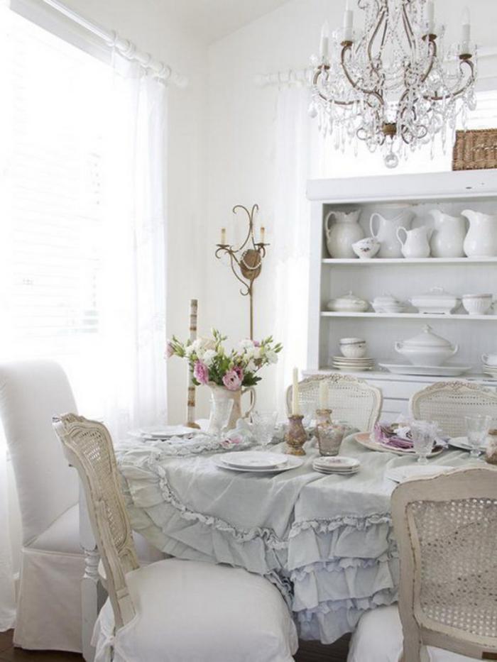 D co Et Meubles Shabby Chic Dans La Salle Manger Comment Cr er Une 